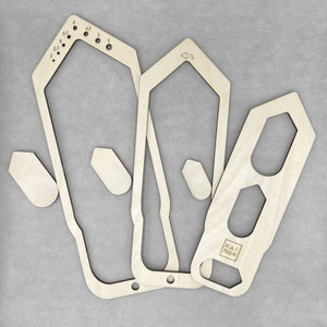 Wooden mitten blockers 2pcs 3 sizes in 1 knitting tool