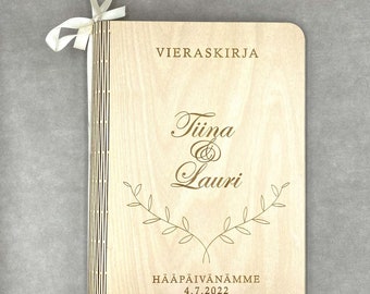 Personalized Guest Book for Celebrations, Weddings, Made of Eco Friendly Baltic Birch Plywood