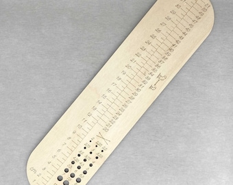 Sock Ruler EU 20-51 size with needle gauge, Personalized, baltic birch, Knitters gift, Knitting tool