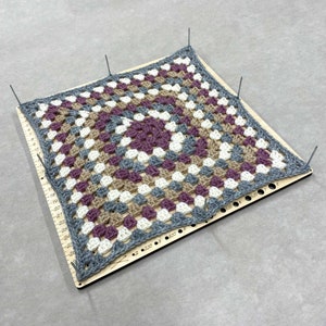 Blocking board with steel pins, 29cm, Medium size, Granny Squares, Crocheting, African Flower, birch, Knitters gift, Knitting tool