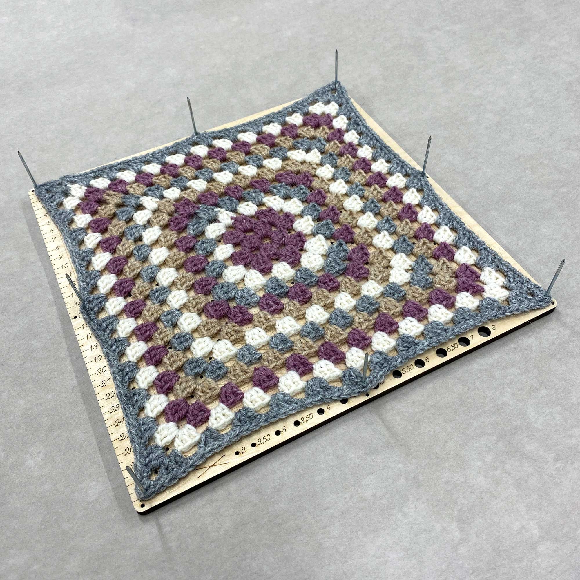 Blocking Board With Steel Pins, 39cm, Large Size, Granny Squares,  Crocheting, African Flower, Birch, Knitters Gift, Knitting Tool 