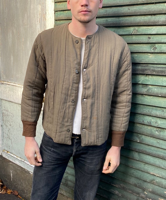 1960s Vintage European Military Quilted Chore Jack