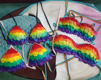 Rainbow Pride Bikini Tops