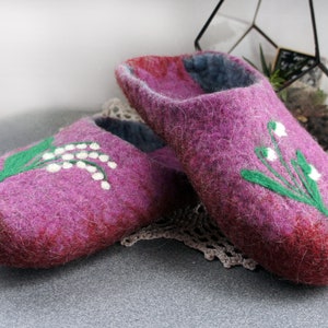 Felted wool slippers – handmade slippers - home slippers - eco slippers - warm slippers - cozy slippers - organic slippers - felted boots