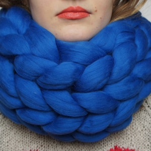 Clothing gift Merino Wool Scarf - Knit Wool Scarf - Super Chunky Scarf - Winter Scarf - Hand Knit Scarf - Womens Winter Scarf  Crochet scarf