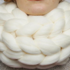 Clothing gift Merino Wool Scarf - Knit Wool Scarf - Super Chunky Scarf - Winter Scarf - Womens Winter Scarf  Crochet scarf Gift for her
