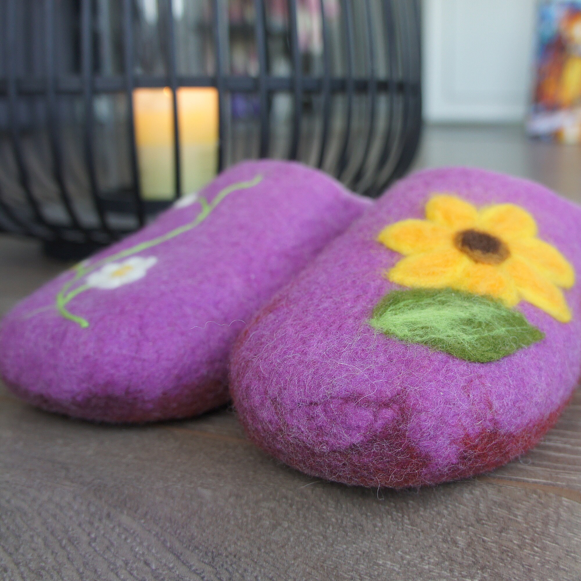 Felted Wool Slippers felt Slippershandmade Slippershouse Etsy