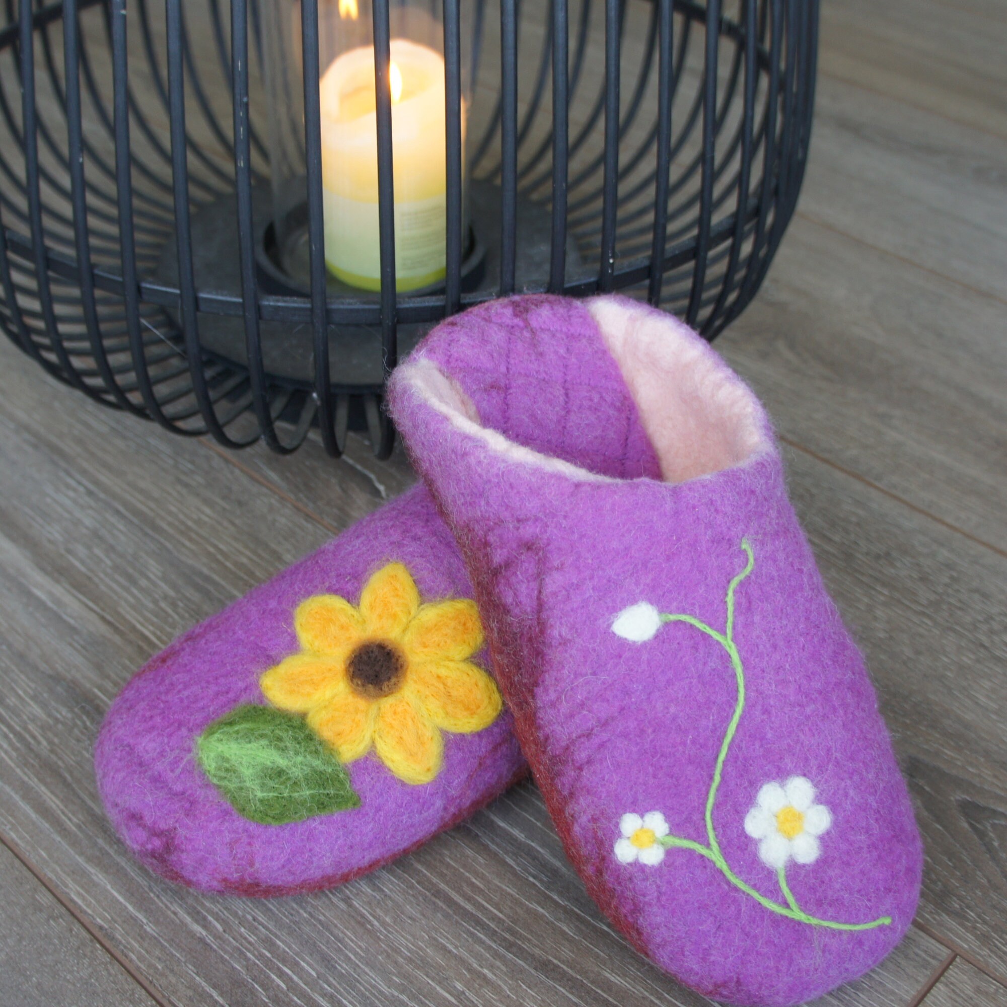 Felted Wool Slippers felt Slippershandmade Slippershouse Etsy