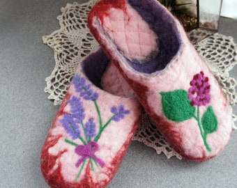 Felted wool slippers – felt slippers – handmade slippers - house slippers - natural slippers-warm slippers-felted wool clogs - cozy slippers