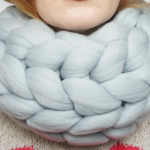 Clothing gift Merino Wool Scarf - Knit Wool Scarf - Super Chunky Scarf - Winter Scarf - Hand Knit Scarf - Womens Winter Scarf  Crochet scarf
