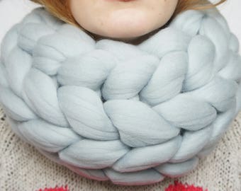 Clothing gift Merino Wool Scarf - Knit Wool Scarf - Super Chunky Scarf - Winter Scarf - Hand Knit Scarf - Womens Winter Scarf  Crochet scarf