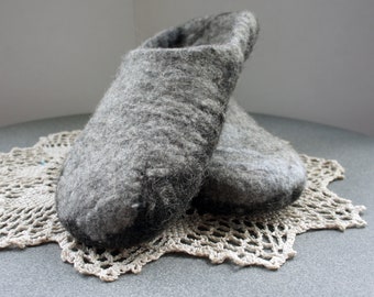 Felted man wool slippers-felt slippers–handmade slippers-house slippers-natural slippers-warm slippers-felted wool clogs-boiled wool slipper