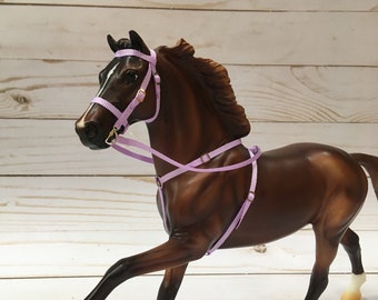 Horse Saddle NOT inc Pick Colour Handmade Breyer Running Martingale Bridle 1:9
