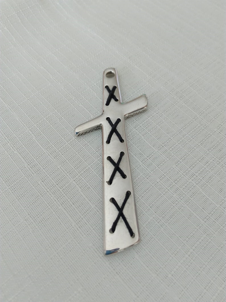 Rosario Di Corda Con Una Croce TAU Di Legno - Rosari Di Corda Colore - Foto 8