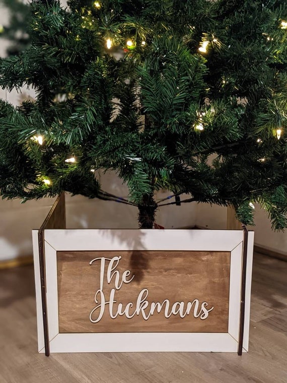 Christmas Tree Box Custom Wood Tree Box for Base of Tree Etsy