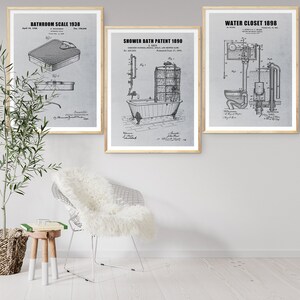 Bathroom Printable Wall Art,Set Of 3,Bathroom Artwork,Bathroom Wall Art,Wash Room Sign,Water Closet Decor,Toilet Art,Toilet Patent,Bathroom