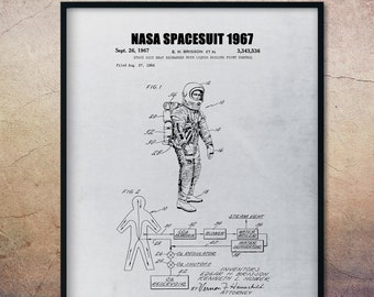 Original 1967 NASA Space Suit,Space Print,Space Suit Print,Space Themed Gift,Space Art,Space Age,Space Decor,Space Gifts,Space Wall Art,