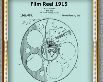 Vintage 1915 Film Reel Patent Print,Film Reel,Film Art Print,Film Reel Art,Film Gifts,Film Reel Decor,Film Memorabilia,Film Drawings,