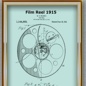 Vintage 1915 Film Reel Patent Print,Film Reel,Film Art Print,Film Reel Art,Film Gifts,Film Reel Decor,Film Memorabilia,Film Drawings,