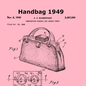 1949 Handbag Patent,Handbag Art,Fashion Boutique Print,Fashion Wall Art,Fashion Illustration Print,Fashion Sketch,Fashion Design,Fashion Art