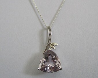 Details about / Psilomelane Trillion Shape Black Color 925 Sterling Silver Designer Pendant