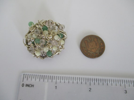 A sterling silver vintage nest style brooch set w… - image 7