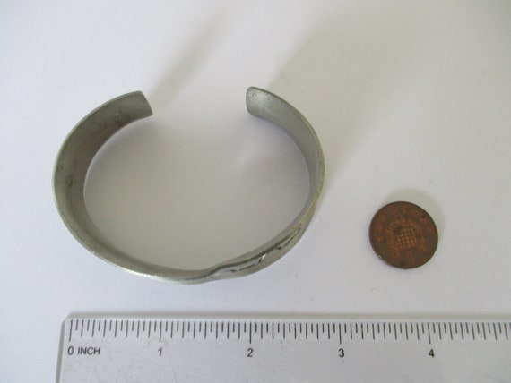 A Denmark Jorgen Jensen pewter cuff bangle bracel… - image 8