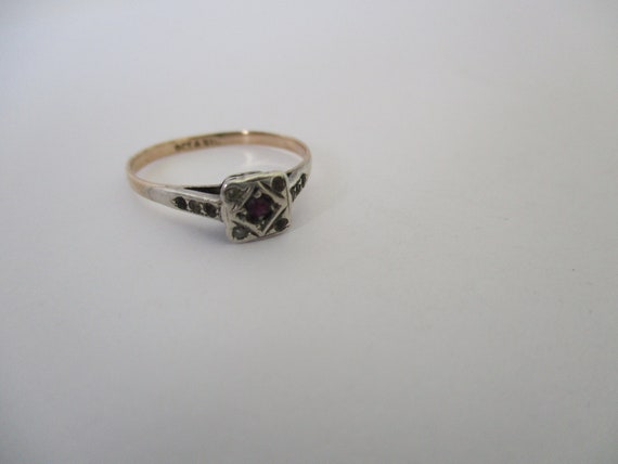 A 9 carat 9ct gold and sterling silver ring mid 2… - image 3