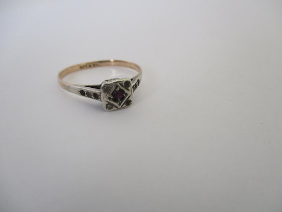 A 9 carat 9ct gold and sterling silver ring mid 2… - image 6