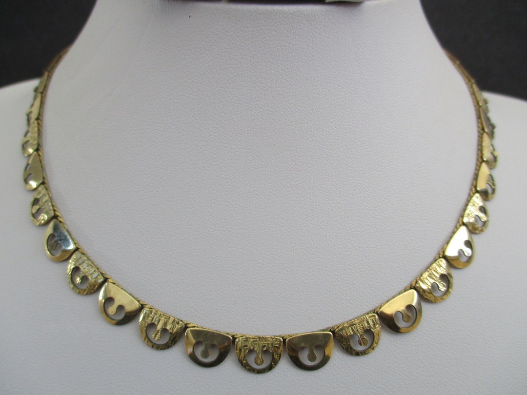 A 1970's Amerik Gold Plated Swag Necklace Approx. 16 or 41 Cm Etsy UK