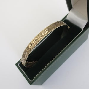 Vintage 50 Micron 9ct rolled gold bangle bracelet 10.73 grams