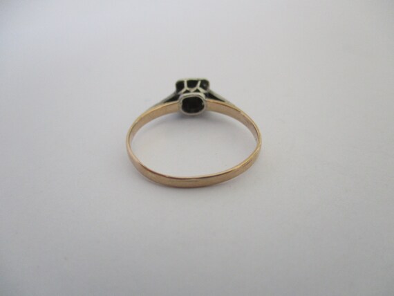 A 9 carat 9ct gold and sterling silver ring mid 2… - image 4