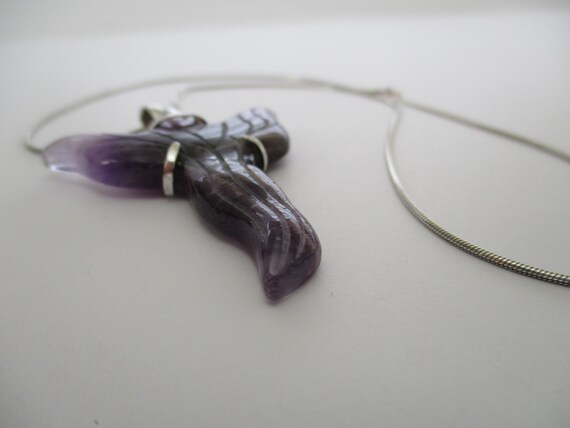 A sterling silver framed amethyst purple quartz C… - image 3