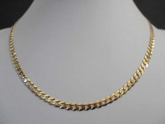 9ct gold flat curb chain sale