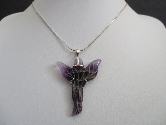 A sterling silver framed amethyst purple quartz C… - image 1