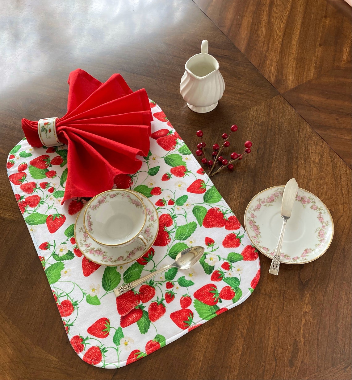 Placemat sets napkins rings Etsy