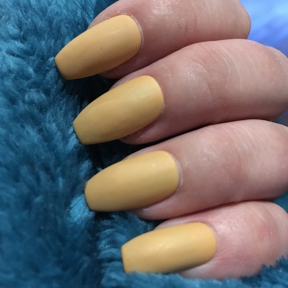 Mustard Yellow Matte Press On False Nails Mustard Yellow Matte Press On False Nails