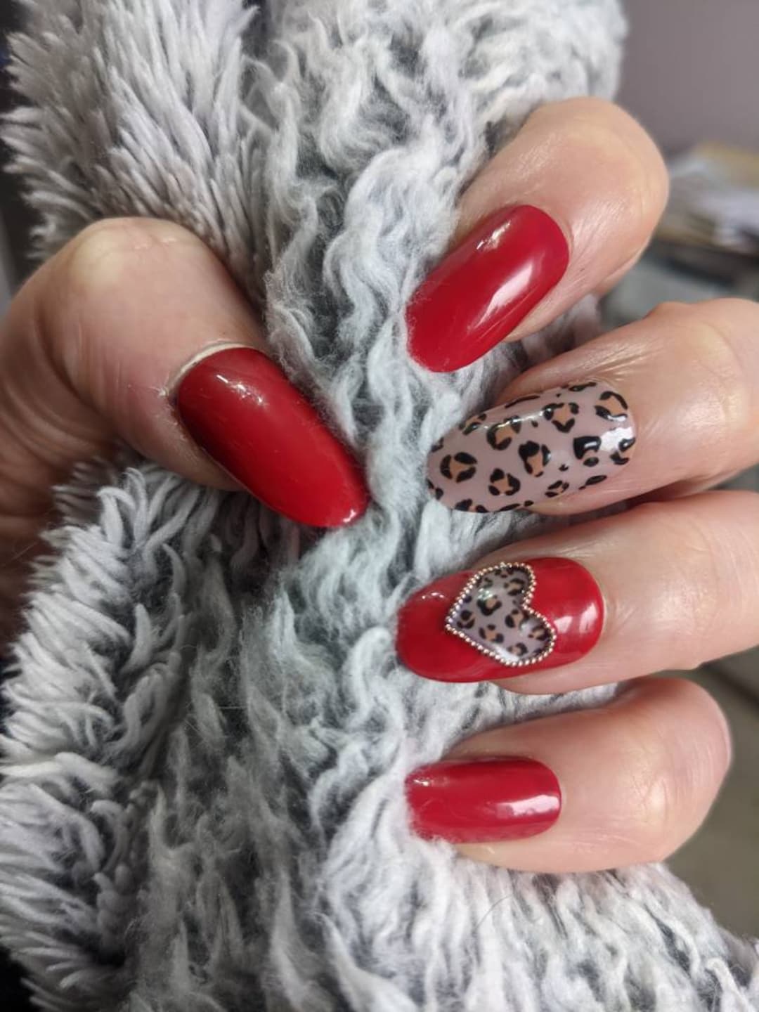Nails By Anna - Red leopard print design😍🥵 #nails #nailart #nail