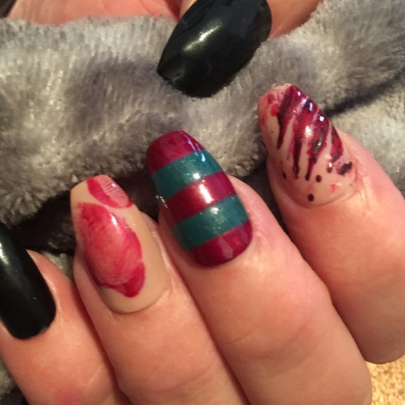 Freddie Krueger Press On False Nails Etsy
