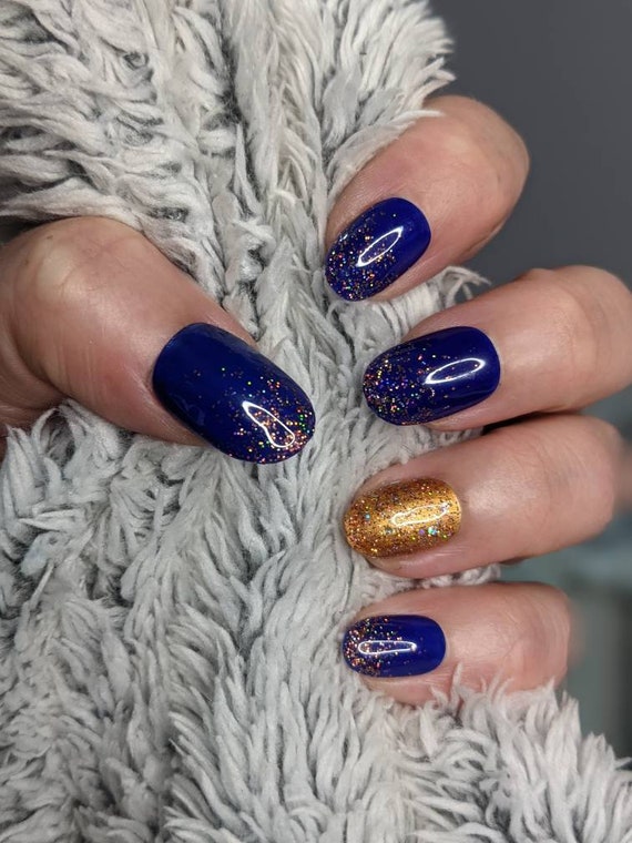 Navy & Copper Press on False Nails - Etsy Canada Navy & Copper Press on False Nails - Etsy Canada