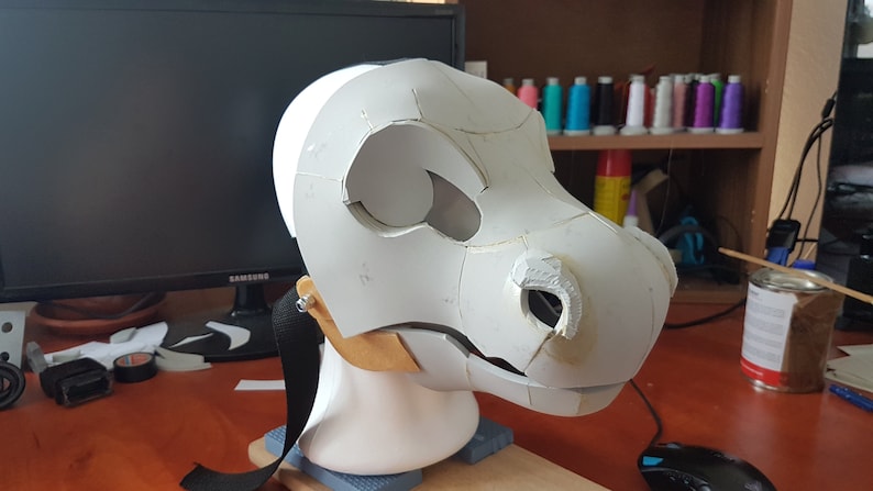 Dragon - Dino Head/Mask base EVA foam pattern for fursuit - Downloadable file only! Pictures are representative of the finished item image 8