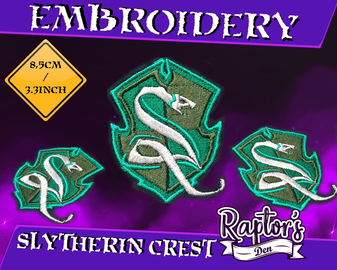 Embroidery Crest Hogwarts 3.3inch 8.5cm Harry Slytherin Tall Legacy / - Potter Etsy