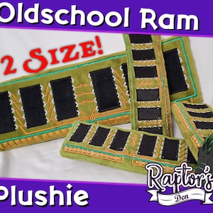 Oldschool DDR Ram plushie - embroidered - soft plush fabric image 1