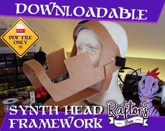 Synth head freamwork pattern from worbla's finest art - Downloadable file only! Pictures are representative of the finished item