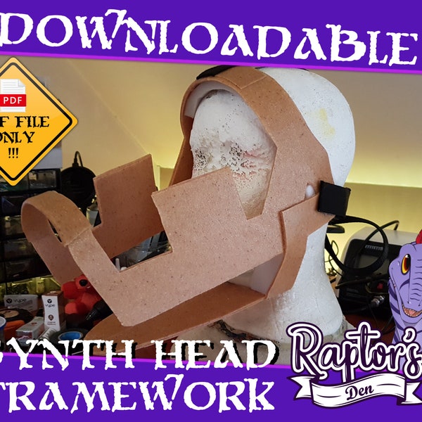 Synth head freamwork pattern from worbla's finest art - Downloadable file only! Pictures are representative of the finished item