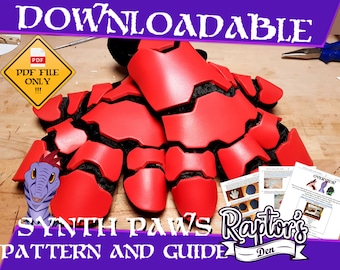 Synth paw pattern and in-depth guide - Downloadable file only! Pictures are representative of the finished item