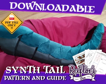 Synth tail patterns and build guide - Downloadable file only! Pictures are representative of the finished item!!!