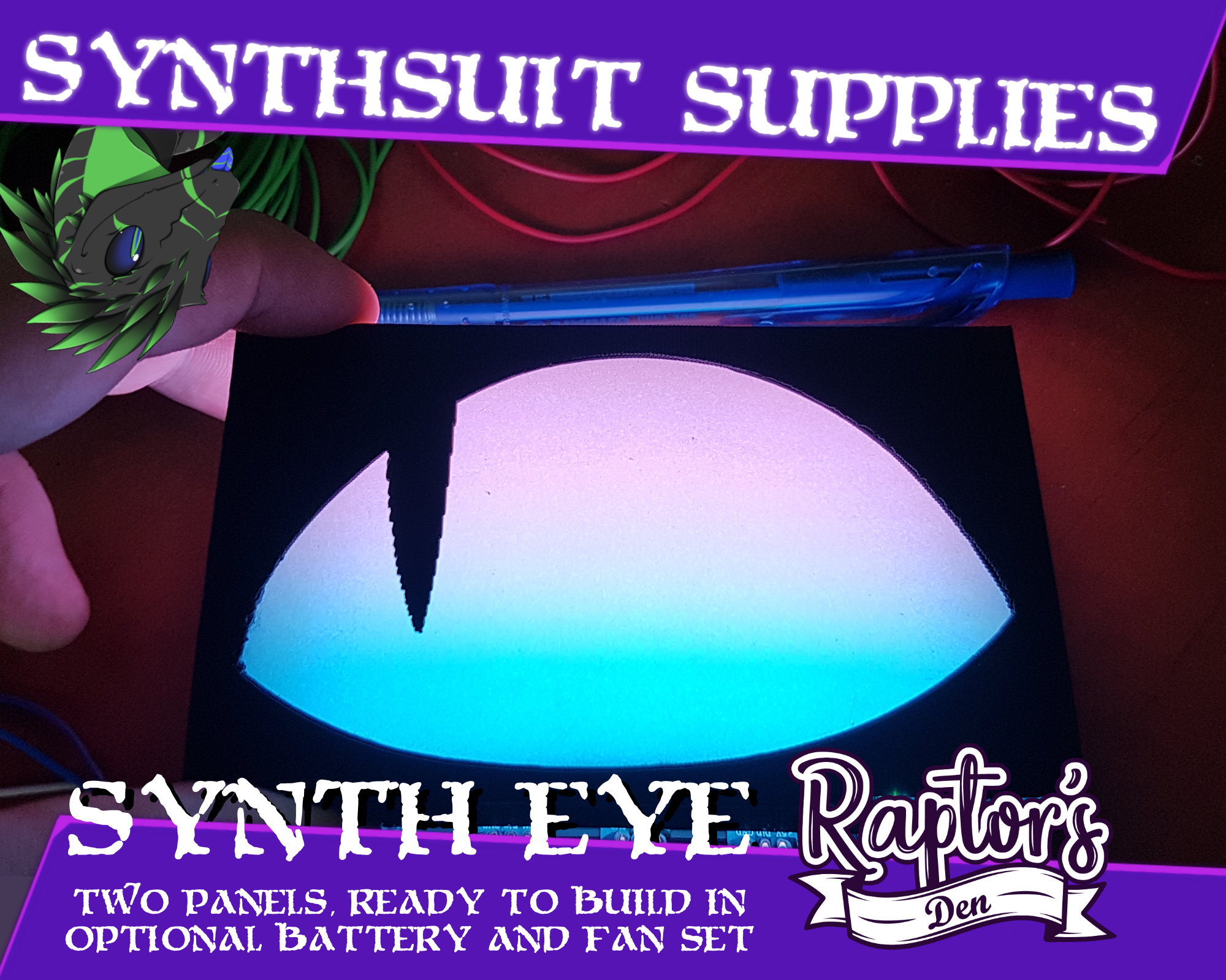 3d Printed Synth Eye Electronics Kit for Synth Makers Two Panels With