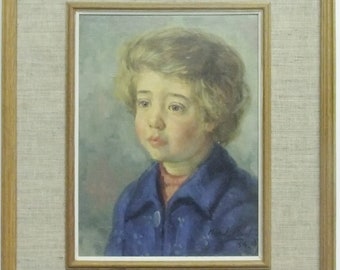 Oil painting - Max Ernest CLART (1916-1995) - Portrait of a boy - Painting - Painting