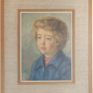 Oil painting Max Ernest CLART 1916-1995 Portrait d'un garçon Tableau Peinture image 2